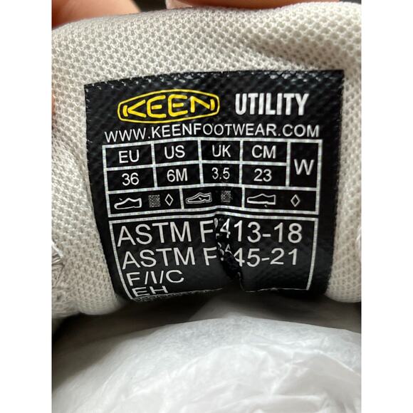 Keen Utility Dillon Carbon Toe Sneakers Work and Safety Silver Birch Women's 6 W - Picture 10 of 11